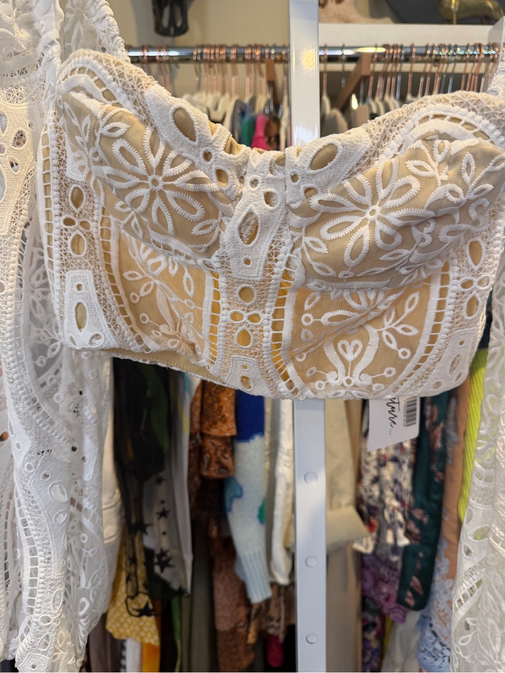 NWT 12th Tribe Cecilia Eyelet Crop Top - Picture 7 of 11